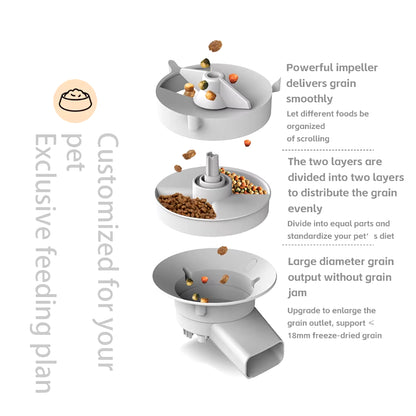 5L Pet Feeder with Camera Automatic Cat Feeder Smart Dog Food Dispenser Wifi Timing Quantitative Stainless Steel Feeding Bowl