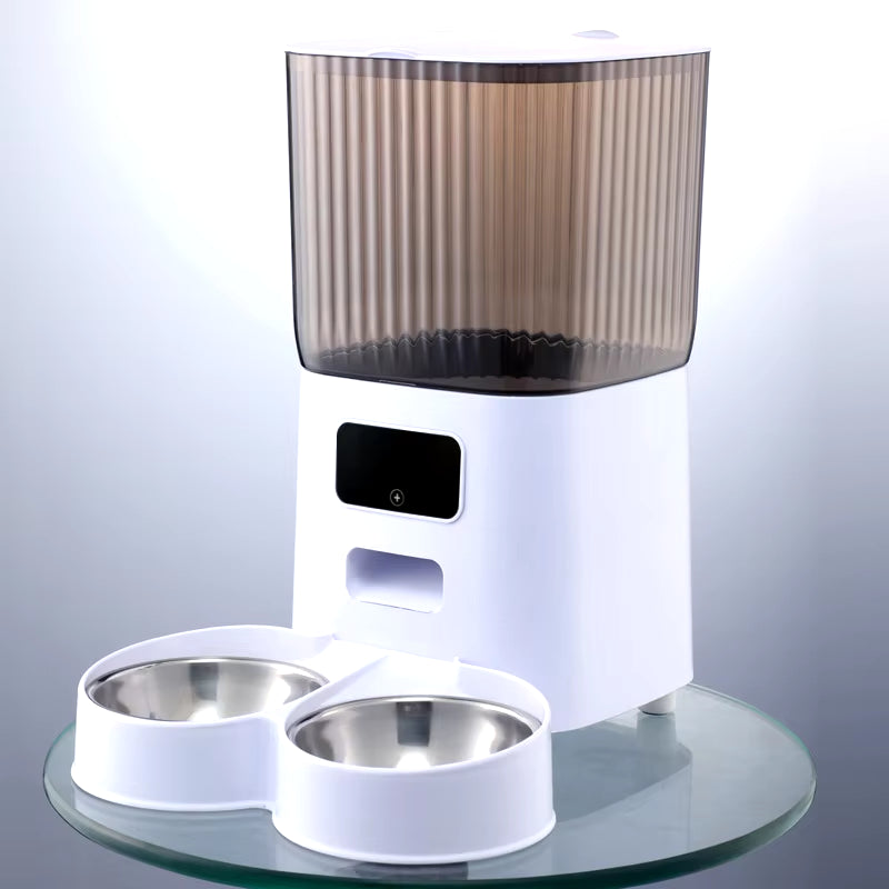 5L Pet Feeder with Camera Automatic Cat Feeder Smart Dog Food Dispenser Wifi Timing Quantitative Stainless Steel Feeding Bowl