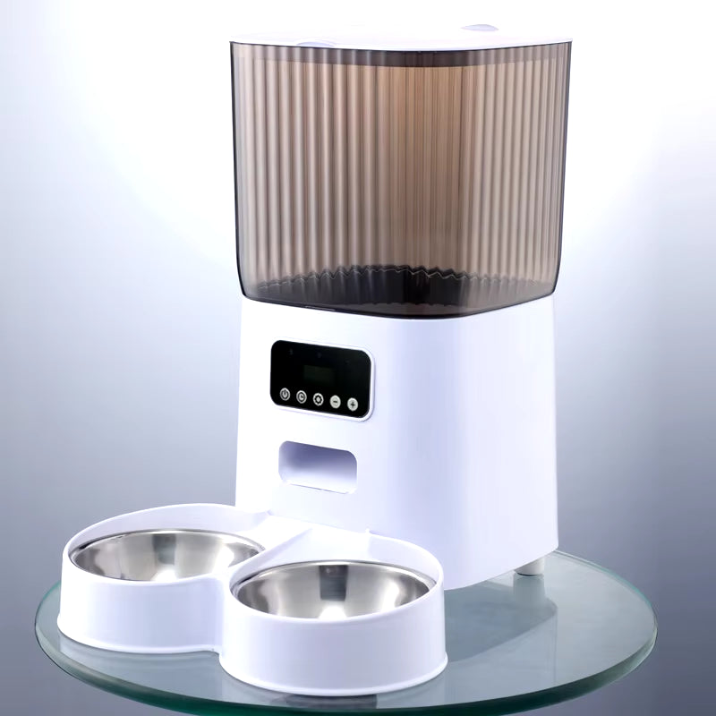 5L Pet Feeder with Camera Automatic Cat Feeder Smart Dog Food Dispenser Wifi Timing Quantitative Stainless Steel Feeding Bowl