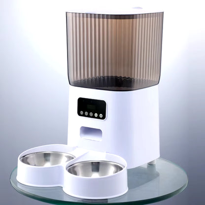 5L Pet Feeder with Camera Automatic Cat Feeder Smart Dog Food Dispenser Wifi Timing Quantitative Stainless Steel Feeding Bowl