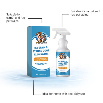 Pet Stain Odor Remover Multi Surface Cleaner Effective for Old Carpet Stains Pet Urine Stain Eliminator Home Pet Cleaning Spray