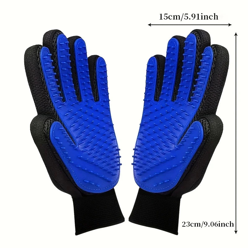 2 Pieces of Pet Grooming Gloves,Hair Removal Gloves with Hair Removal and Massage Functions,Remove Floating Hair Tools.
