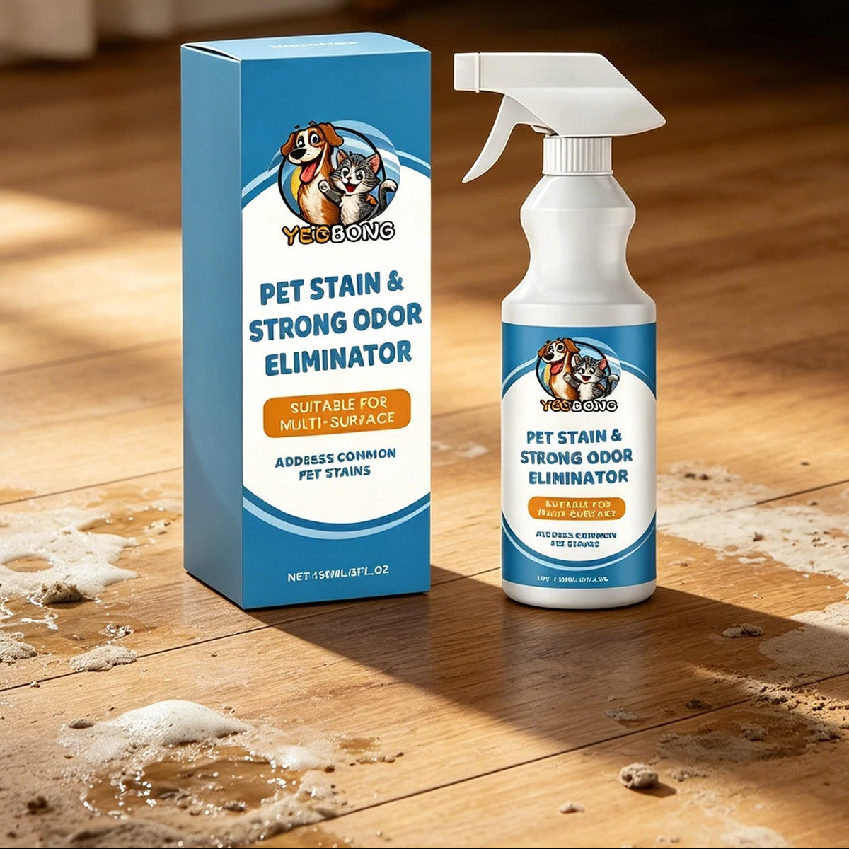 Pet Stain Odor Remover Multi Surface Cleaner Effective for Old Carpet Stains Pet Urine Stain Eliminator Home Pet Cleaning Spray