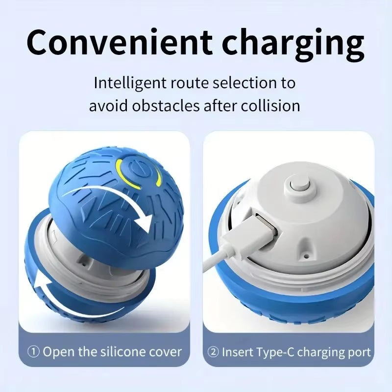 Smart Dog Toy Ball Automatic Interactive Pet Electronic Rolling USB Rechargeable Moving Bouncing for Puppy to Large Dog Chew Toy