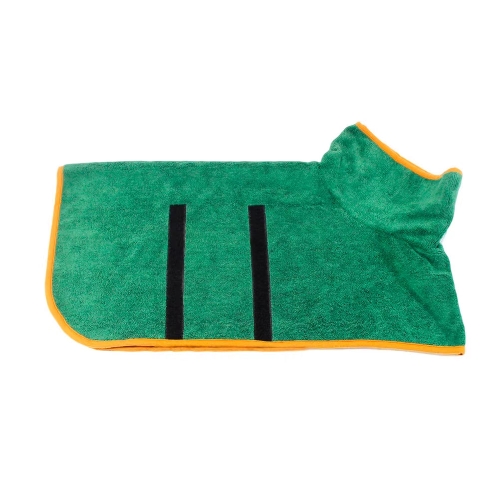 Pet Bathrobe Higly Absorbent Dog Drying Coat Quick Dry Adjustable Towel Cloth for Small Medium Large Pet Dog Cat Bath Robe
