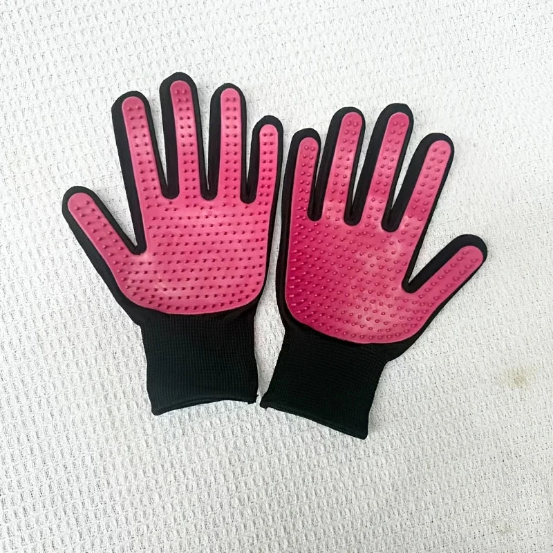 2 Pieces of Pet Grooming Gloves,Hair Removal Gloves with Hair Removal and Massage Functions,Remove Floating Hair Tools.